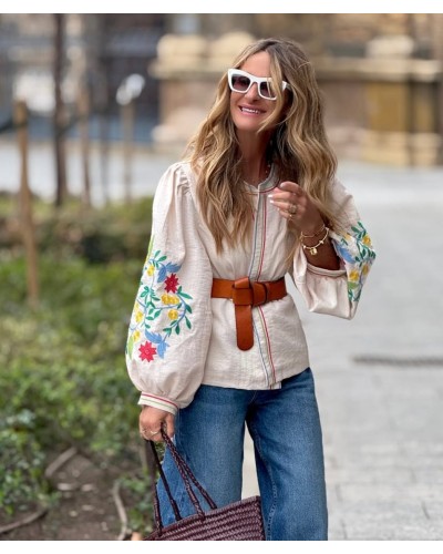 Chaqueta Boho Bordada