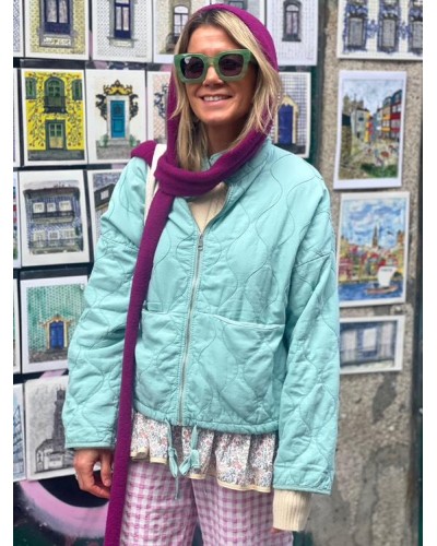 Cazadora Acolchada Verde Menta